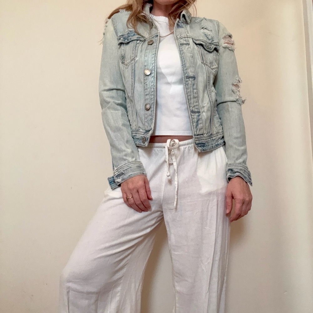 AE Slightly Distressed Jean Jacket